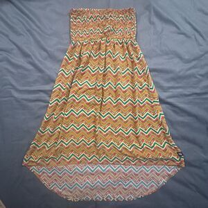 Hello Kitty By Sanrio Maxi Dress Strapless Womens L Multicolor Y2K Rayon